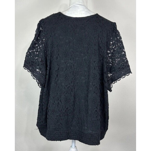 Torrid Stretch Lace Surplice Crop Top Deep Black Size 5X (28) - Picture 5 of 12